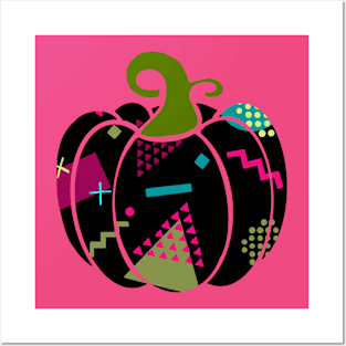 80's Patterned Pumpkin Posters and Art